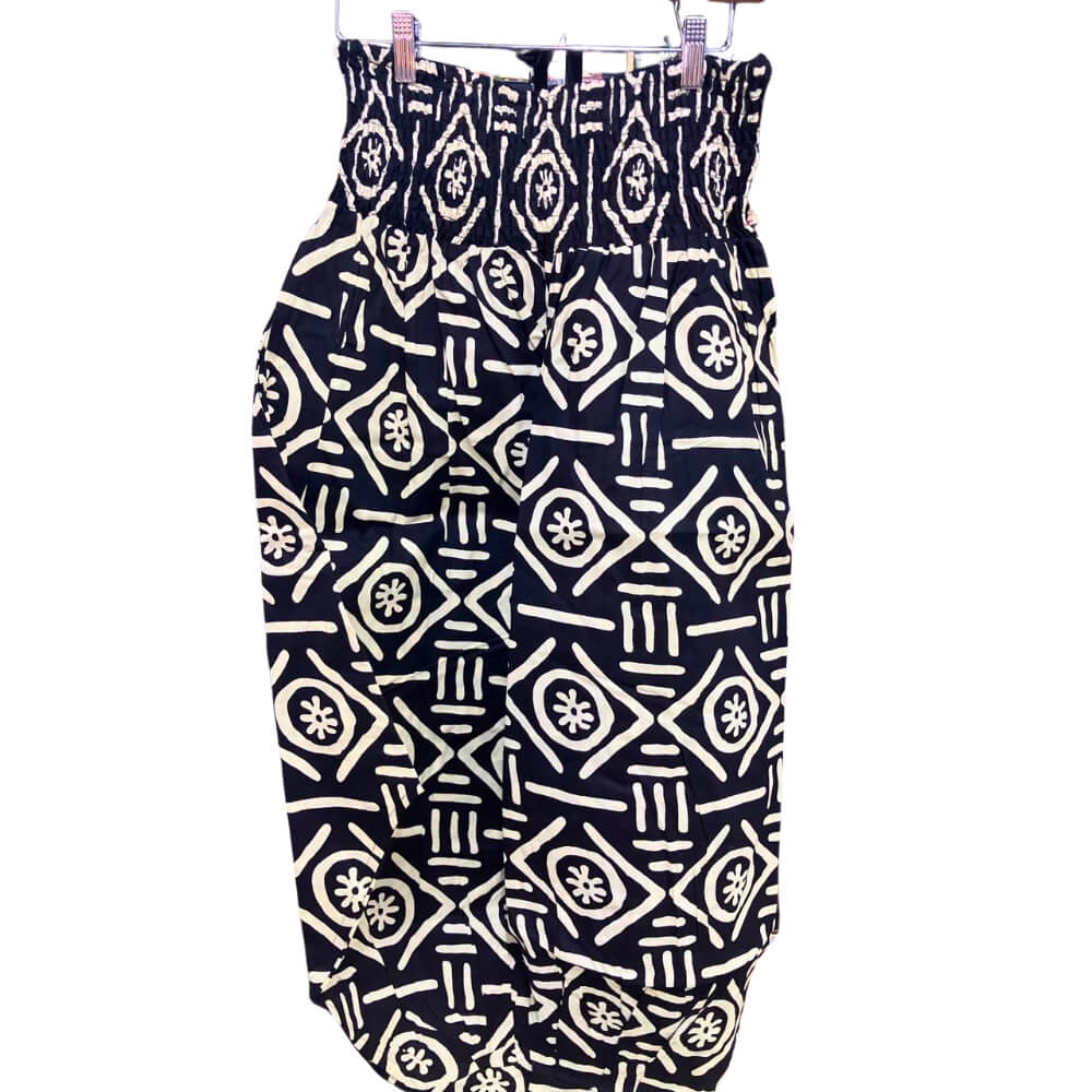 Black and White African Pants