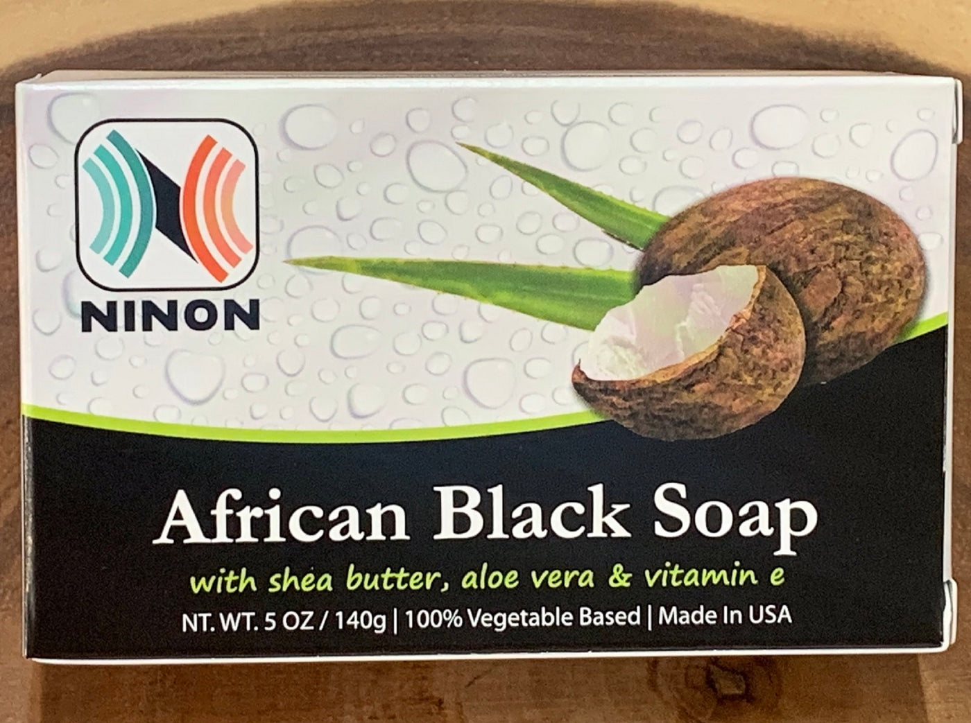 African Black Soap with Shea Butter, Aloe Vera & Vitamin 6 Pieces