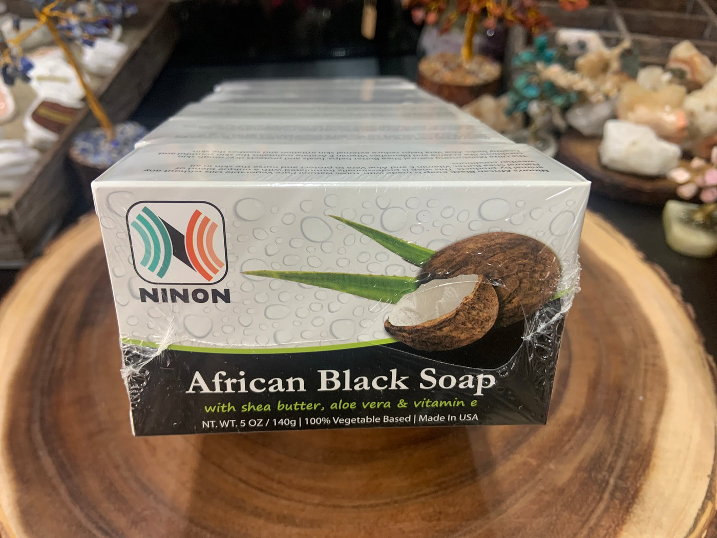 African Black Soap with Shea Butter, Aloe Vera & Vitamin 6 Pieces