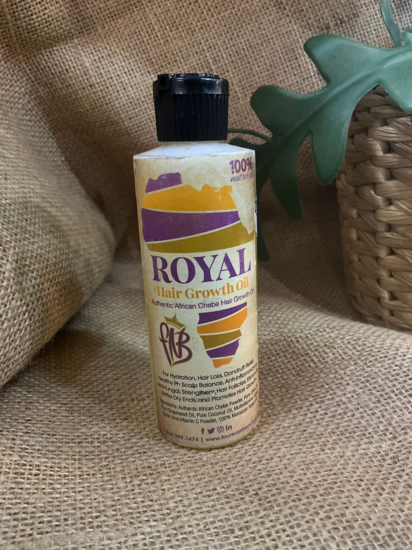 ROYAL HAIR GROWTH OIL WITH CHEBE & ARGAN OIL 4oz