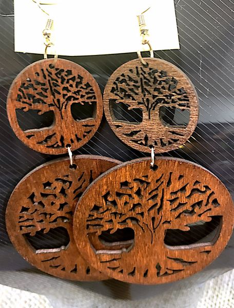 Tree of life Wood Earring